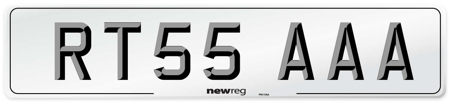 RT55 AAA Number Plate from New Reg